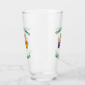 Gay Pride Irish American Flag Kleeblatt personalis Glas (Links)
