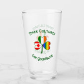 Gay Pride Irish Canadian Flag Kleeblatt Personaliz Glas (Vorderseite)