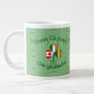 Gay Pride Irland Kanada Shamrock Flag Personalisie Jumbo-Tasse