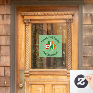 Gay Pride Irland Kanada Shamrock-Flagge personalis Fensteraufkleber