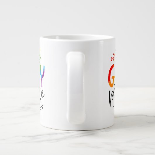 Gay Pride Jumbo-Tasse (Rückseite)