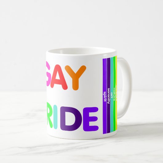 Gay Pride Kaffeetasse (VorderseiteRechts)