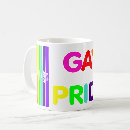 Gay Pride Kaffeetasse (Vorderseite Links)