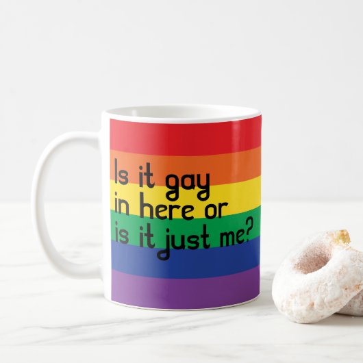 Gay Pride Kaffeetasse (Mit Donut)