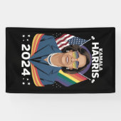 Gay Pride Kamala Harris 2024 Vizepräsident LGBTQ+ Banner (Horizontal)
