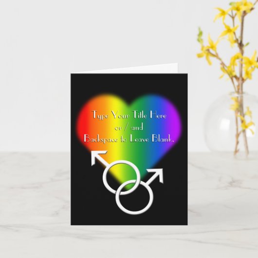 Gay Pride Karten für die Personalisierte Rainbow L (Gelbe Blume)