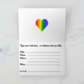 Gay Pride Karten Personalisierte Liebe Einladungen (Innenseite)