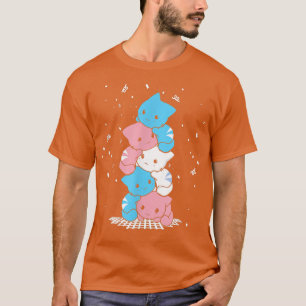 Gay Pride Katze LGBT Kawaii Katzen Pile CuteAnime  T-Shirt