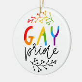 Gay Pride Keramik Ornament (Links)