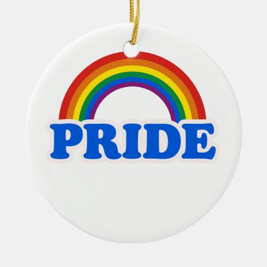 GAY PRIDE KERAMIK ORNAMENT (Vorne)