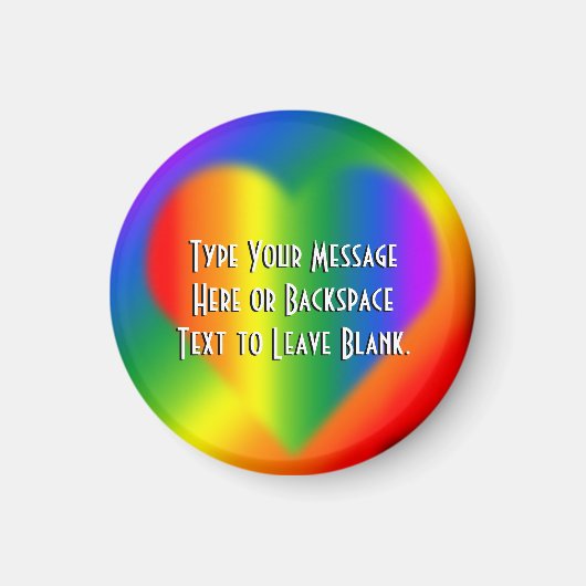 Gay Pride Kühlschrankmagnet Custom Rainbow Liebe G (Vorne)