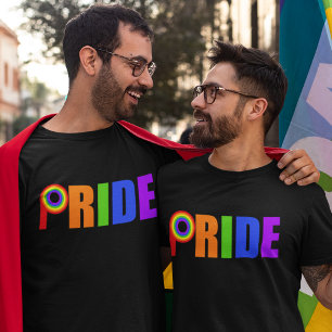 Gay Pride kühne schöne Regenbogenbriefe T-Shirt