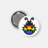 Gay Pride Ladybug Magnet (Vorderseite/Rückseite)