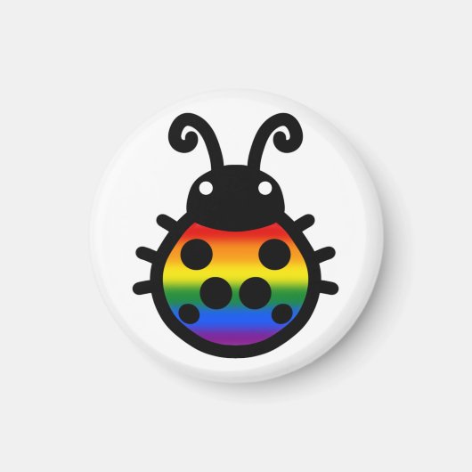 Gay Pride Ladybug Magnet (Vorne)
