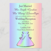 Gay Pride Lesbian Hochzeitsempfang Einladung (Vorderseite)
