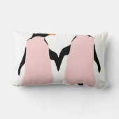 Gay Pride Lesbian Penguins Holding Hands Lendenkissen (Rückseite)