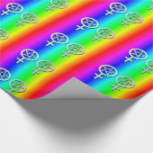 Gay Pride-lesbische Pentagramm Handfasting Geschenkpapier (Ecke)