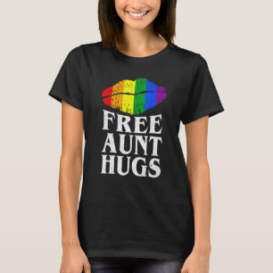 Gay Pride Lesbische Regenbogenlips LGBTQ Free Tant T-Shirt