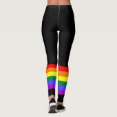 Gay Pride LGBT Farbiger Regenbogen Leggings (Rückseite)