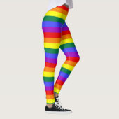 Gay Pride LGBT Farbiges Regenbogenmuster Leggings (Rechts)