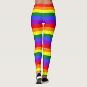 Gay Pride LGBT Farbiges Regenbogenmuster Leggings (Rückseite)