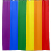 Gay Pride Lgbt Flag Regenbogenstreifen Duschvorhang (Vorderseite)