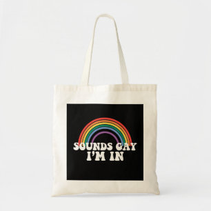 Gay Pride LGBT Klänge Regenbogen Gay Ich Bin Tragetasche