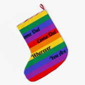 Gay Pride LGBT kommen Großer Weihnachtsstrumpf (Rückseite (Hängend))