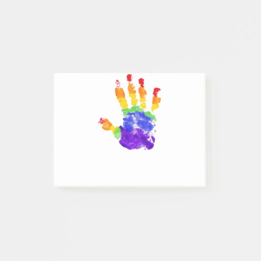 Gay Pride LGBT Lesbische Regenbogenflagge Post-it Klebezettel (Vorderseite)