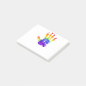 Gay Pride LGBT Lesbische Regenbogenflagge Post-it Klebezettel (angewinkelt)