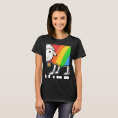 Gay Pride LGBT Niedlich die Regenbogenschaf in der T-Shirt (Vorne ganz)