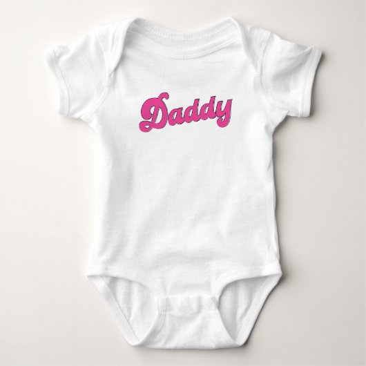 Gay Pride LGBT Pink Bear Gay Daddy Baby Strampler (Vorderseite)