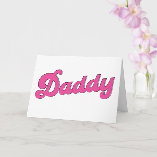Gay Pride LGBT Pink Bear Gay Daddy Karte (Orchidee)