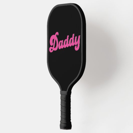 Gay Pride LGBT Pink Bear Gay Daddy Pickleball Schläger (Links)