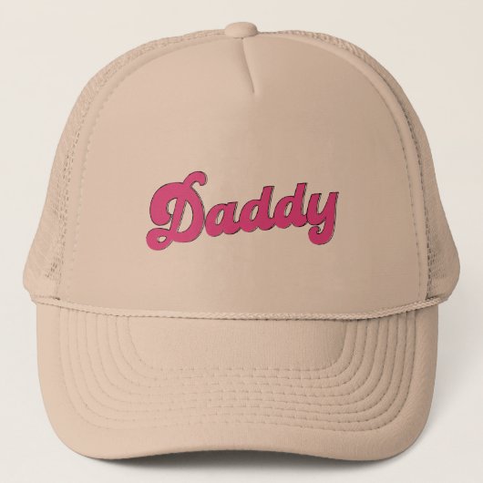Gay Pride LGBT Pink Bear Gay Daddy Truckerkappe (Vorderseite)