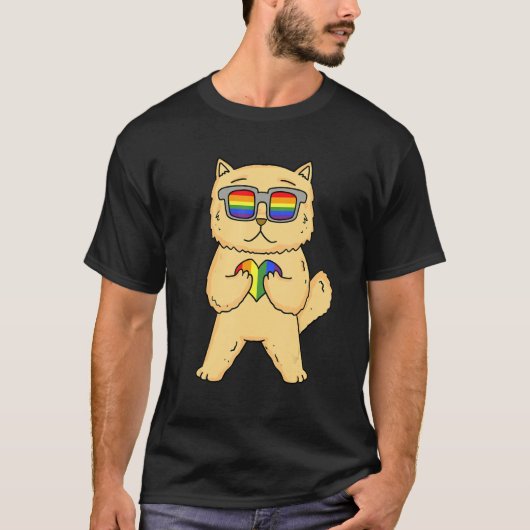 Gay Pride LGBT Rainbow - Cat Breed Persian - LGBT T-Shirt (Vorderseite)