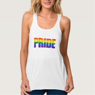 Gay Pride LGBT Rainbow Flag Typografie Tank Top