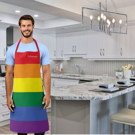 Gay Pride LGBT Rainbow Personalisiert Schürze