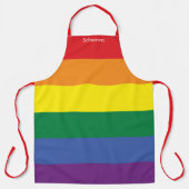 Gay Pride LGBT Rainbow Personalisiert Schürze (Vorderseite)