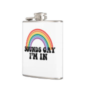 Gay Pride LGBT Rainbow Sounds Gay I'm In Flachmann (Links)