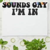 Gay Pride LGBT Rainbow Sounds Gay I'm In Geschirrtuch (Gefaltet)