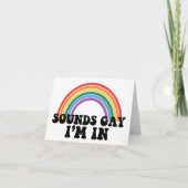 Gay Pride LGBT Rainbow Sounds Gay I'm In Karte (Vorderseite)