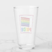 Gay Pride LGBT Rainbow Wedding Layer Cake Slice Glas (Rückseite)