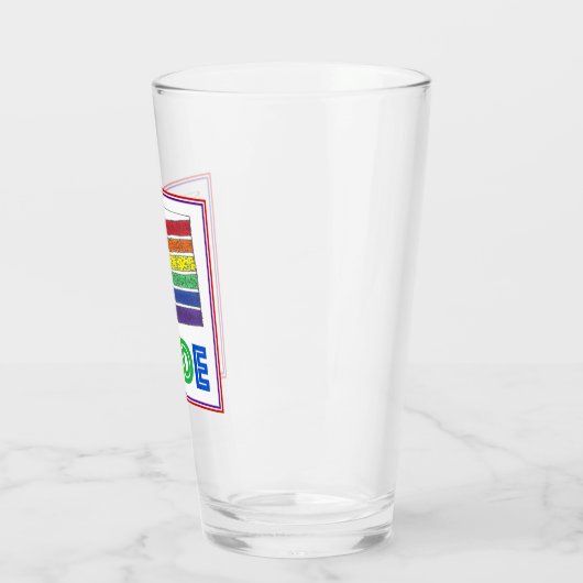 Gay Pride LGBT Rainbow Wedding Layer Cake Slice Glas (Links)