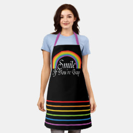 Gay Pride LGBT Regenbogen Lächeln, wenn Sie schwul Schürze
