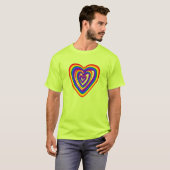 Gay Pride LGBT-Regenbogenflagge Herz Niedliche LGB T-Shirt (Vorne ganz)