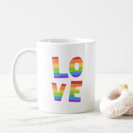 Gay Pride LGBT Regenbogenflagge Liebe Liebe LGBTQ Kaffeetasse