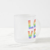 Gay Pride LGBT Regenbogenflagge Liebe Liebe LGBTQ Mattglastasse (VorderseiteRechts)