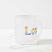 Gay Pride LGBT Regenbogenflagge Liebe Liebe LGBTQ Mattglastasse (VorderseiteRechts)