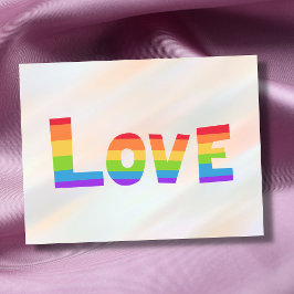 Gay Pride LGBT Regenbogenflagge Liebe Liebe LGBTQ Postkarte